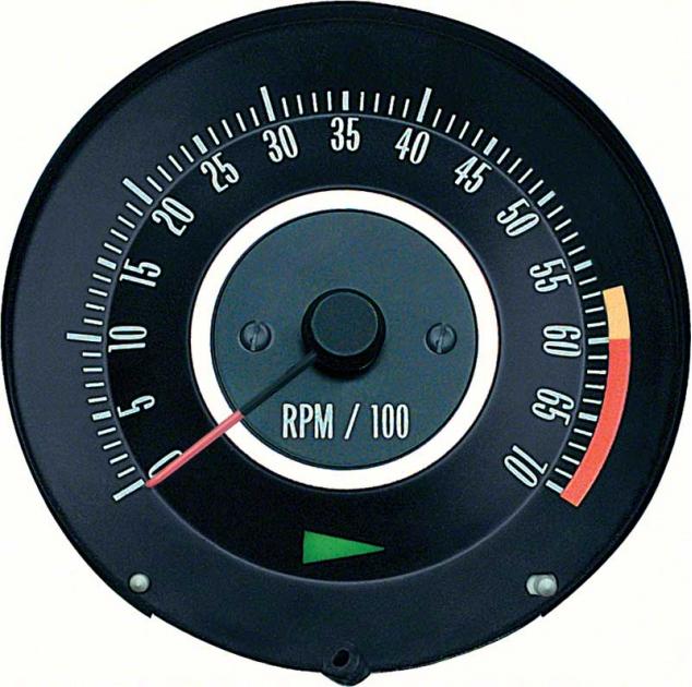 1967 Camaro Tachometer with 6000 Red Line, Z28 or 396/375HP