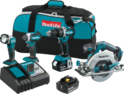 18V LXT™ Lithium-Ion Brushless Cordless 4-Pc. Combo Kit (5.0Ah), High-luminance, XT446T