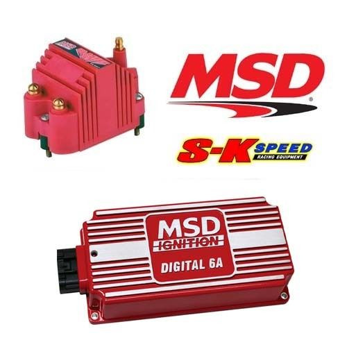 MSD 9955 Ignition Kit - 6201 Digital 6A Ignition Box & 8207 Blaster SS Coil
