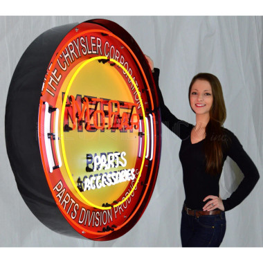 Neonetics 9MPRCR Mopar Circle Red Neon Sign In 36" Steel Can