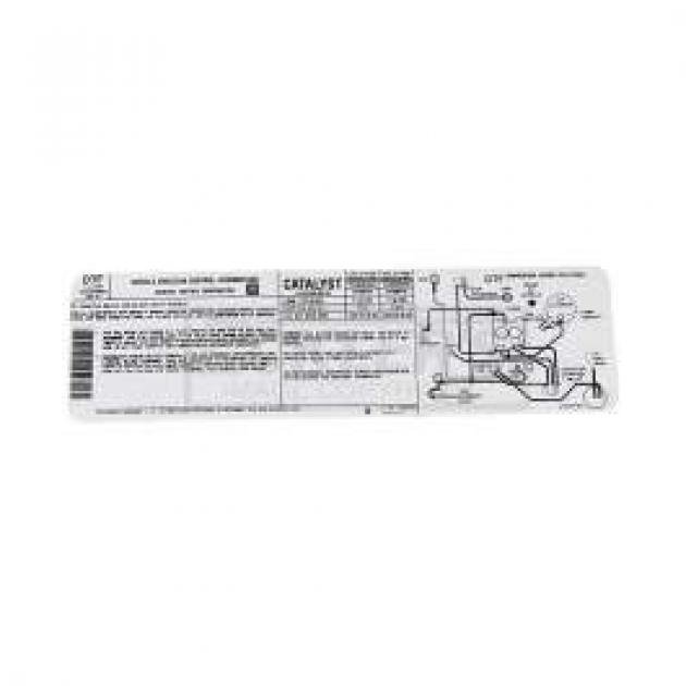 El Camino Emission & Hose Routing Decal, 231 c.i. (3.8) Automatic Transmission, Code DTF, 1983
