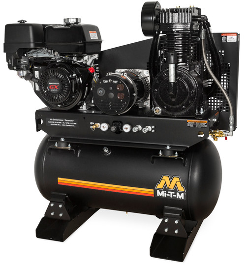 Mi-T-M AG2-SH13-30M Gasoline Air Compressor/Generator Combinations ,30-Gallon Tw