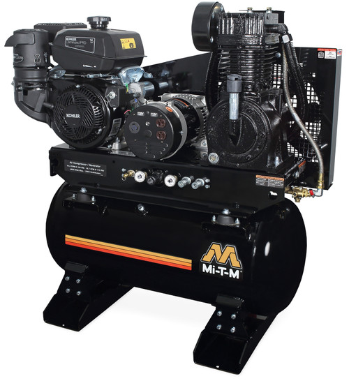 Mi-T-M AG2-SK14-30M Gasoline Air Compressor/Generator Combinations ,30-Gallon Tw