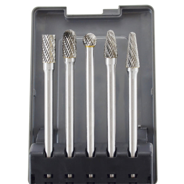 5 Piece 4.5" Long Double Cut Carbide Burr Set AST2185