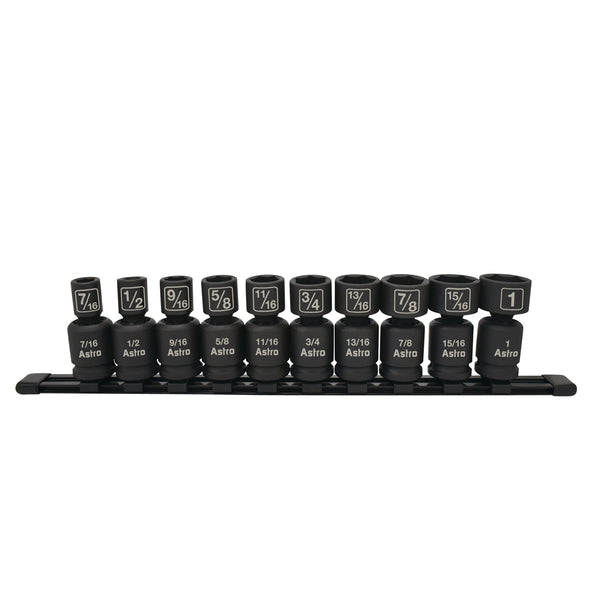 Astro Pneumatic Tool 78240 10-1/2 in. Drive Nano Pinless Universal Impact Fractional SAE Sockets