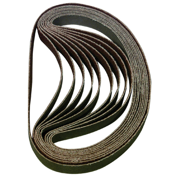 80 Grit 3/8" x 13" Sanding Belt (10 Pack)