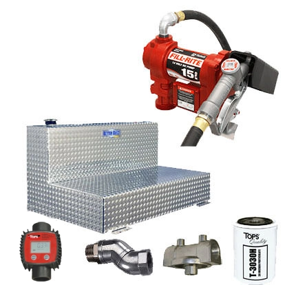 Better Built / Fill-RiteBB75LA-FR1575 Gallon Aluminum L-Shaped Transfer Tank