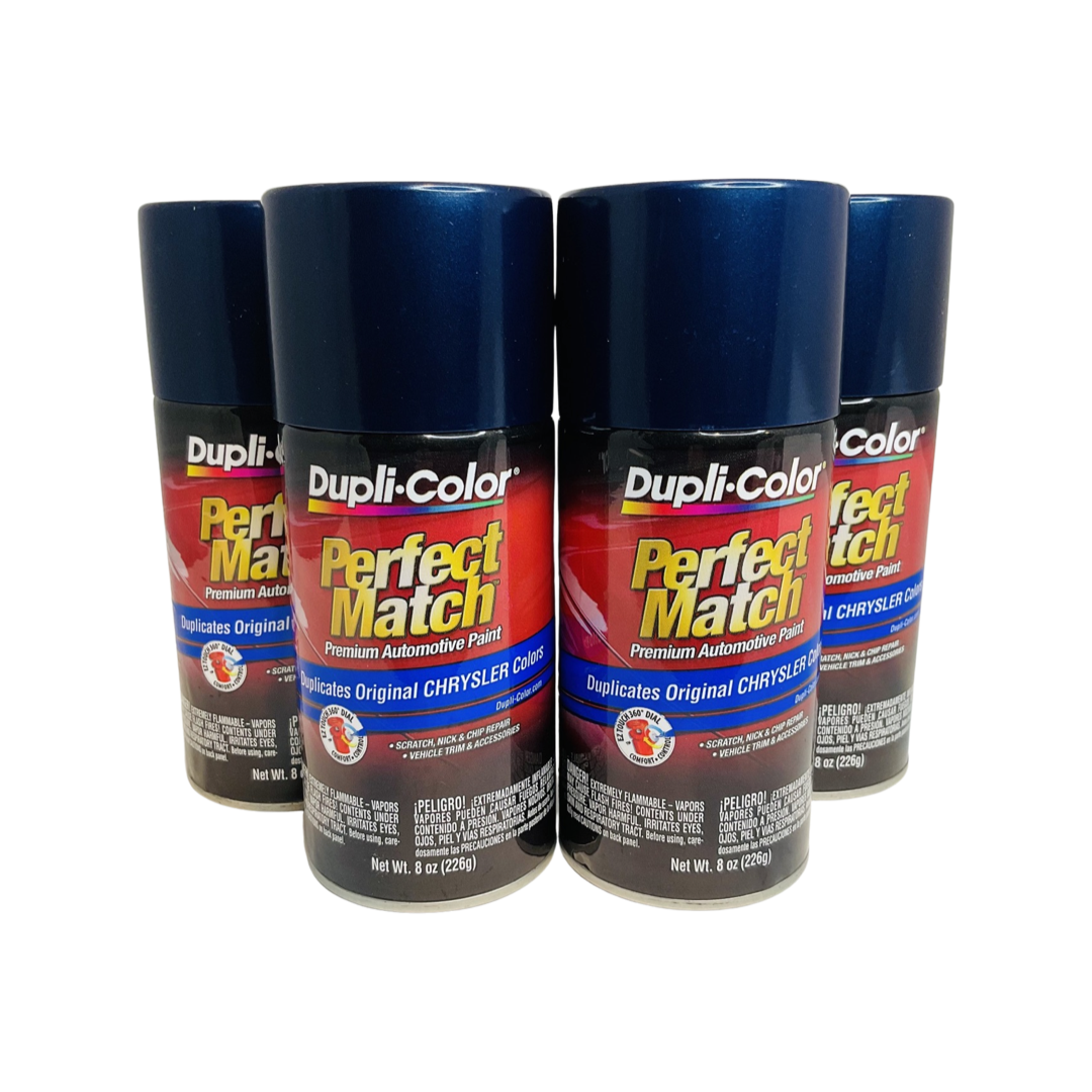 Dupli-Color BCC0409 - 4 Pack Chrysler Patriot Blue Metallic Perfect Match Automotive Spray Paint - 8 oz. ea.