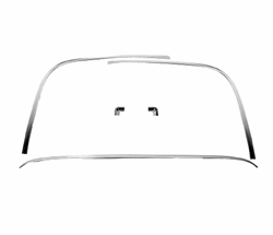 1970 - 1974 Camaro Rear Window Chrome Trim Aluminum Moldings Set, 5 Piece Kit