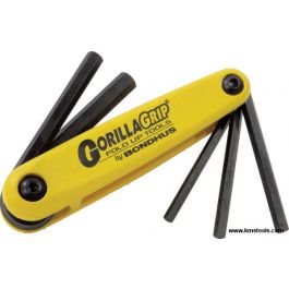 Bondhus GorillaGrip 5pc Fold-Up Hex Key Set - SAE