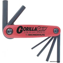 Bondhus GorillaGrip 7pc Fold-Up Hex Key Set - Metric