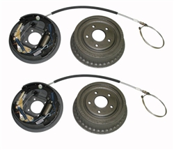 1970 - 1974 Camaro Rear Drum Brake Assemblies WITHOUT Splash Shields, LH and RH