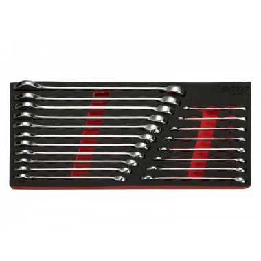 Boxo BX006A-R2 19 Pc Metric Combination Wrench Set