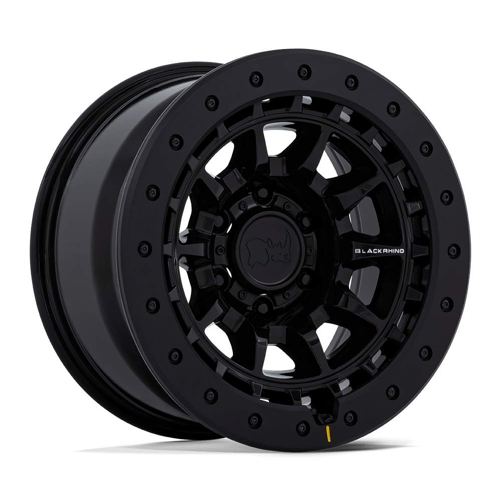 Black Rhino Hard Alloys BR016BX17855010N TUSK 17x8.5 5x5 in Gloss Black 4.36 BS (-10mm) in Gloss Black for 18-26 Jeep Wrangler JL and Gladiator JT