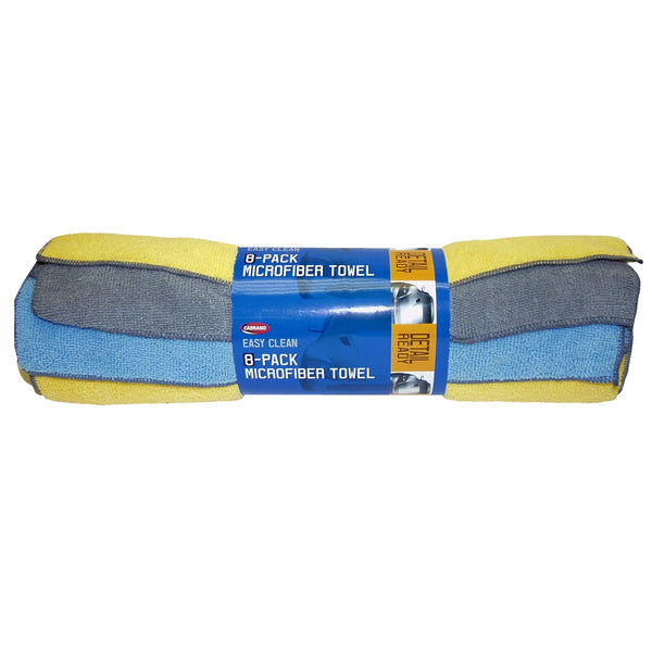 8 Pack Microfiber Towel 14" x 14" (80/20 Blend)