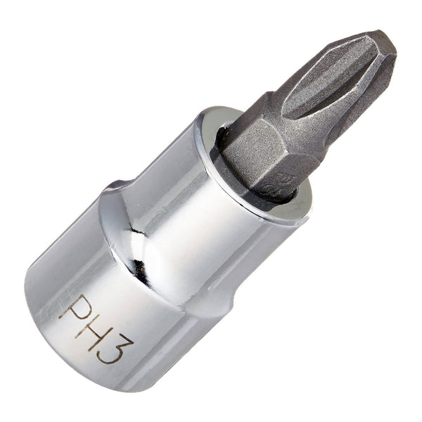 Phillips Bit Socket, #3 Phillips, 3/8" Drive