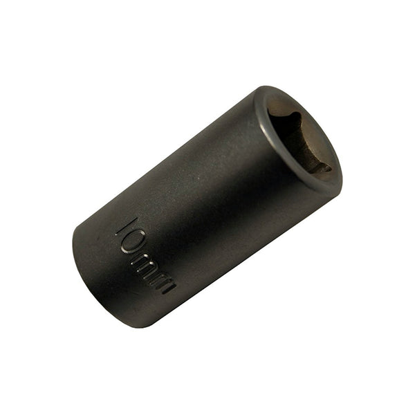 Square Female Socket, 10mm, 4 Point, 3/8" Drive