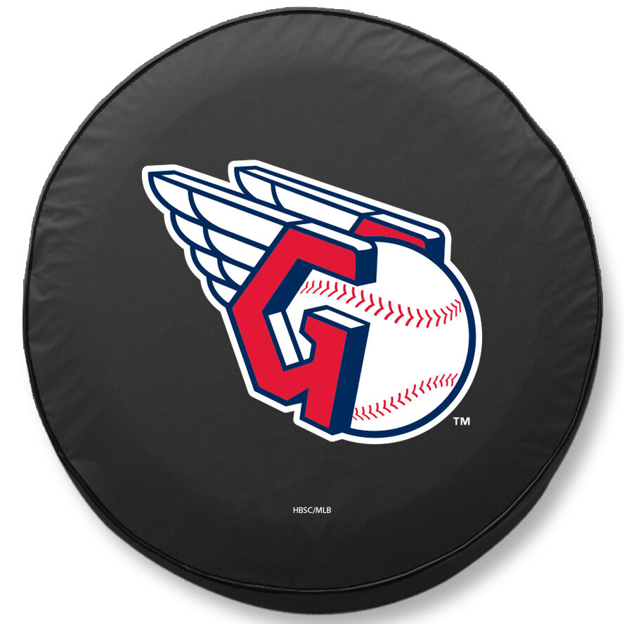 MLB TCAMLBCleBK Cleveland Guardians Tire Cover in Black for 34" x 8" Tire