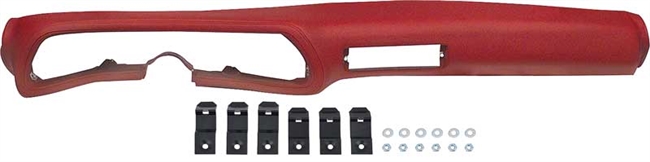 1970 - 1978 Camaro Dash Pad with Air Conditioning, FIRETHORN RED