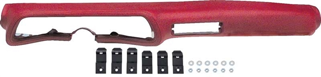 1970 - 1978 Camaro Dash Pad with Air Conditioning,DARK CARMINE RED