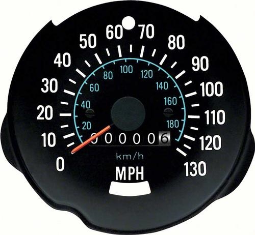 1970 - 1978 Camaro Dash Instrument Cluster Gauge, SPEEDOMETER, 130 MPH, OE Style 8987263, NEW
