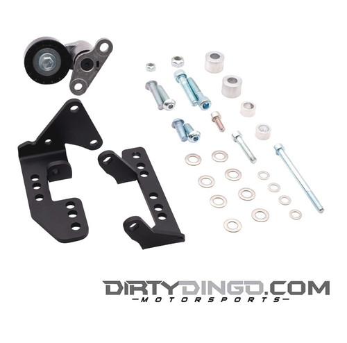 Dirty Dingo Low Mount AC Bracket for LS Engines - For Sanden SD7B10 Compressor