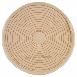 Dico 4" 1/4" Spiral-Sewn Cotton Buffing Wheel