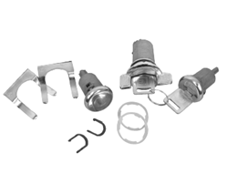 1970 - 1978 Camaro Locks Set, Ignition and Doors, Long Cylinders, Square Head Keys