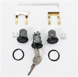 1982 - 1985 Camaro BLACK Locks Set, Doors and Trunk, GM Oval Head Keys