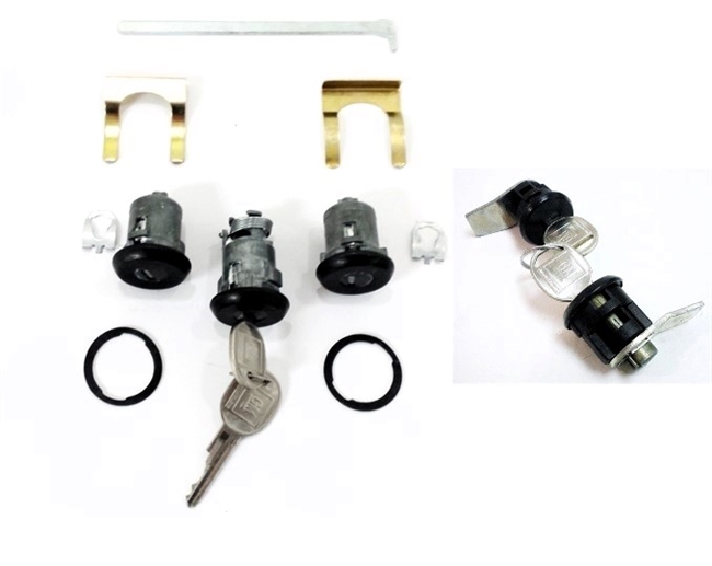 1982 - 1985 Camaro Doors, T-Tops, and Trunk Lock Set with GM Head Keys
