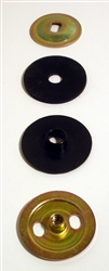 1970 - 1981 Camaro Door Window Glass Roller Gasket and Nut Mounting Set, Lower Rear