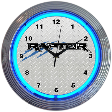 Neonetics 8FRDRB Ford Raptor Blue Neon Clock