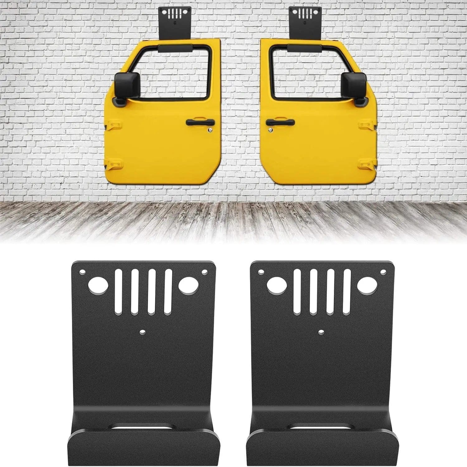 Door Hangers Wall Mount Storage Bracket Holder Fit for All Wrangler CJ YJ TJ LJ JK JKU and JT Gladiator