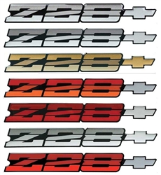 1982 - 1987 Camaro Z28 Rear Bumper Emblem with Bow Tie Logo, Choice of Color, OE Style
