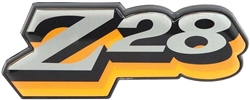 1978 Camaro Grille Emblem, "Z28" Logo, YELLOW