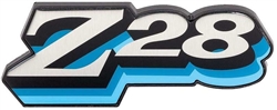 1978 Camaro Fuel Door Emblem, "Z28" Logo, BLUE