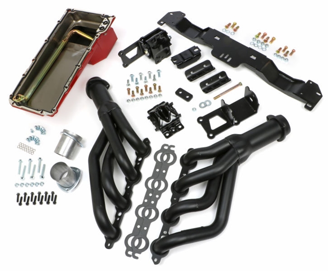 1975 - 1981 Camaro Trans-Dapt LS Swap In A Box Kit with Hedman MAXX Headers For Automatic Transmission