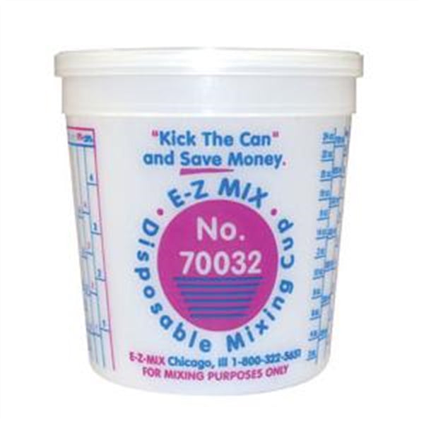 Disposable 1 Quart Mixing Cups - 100 EZX70032