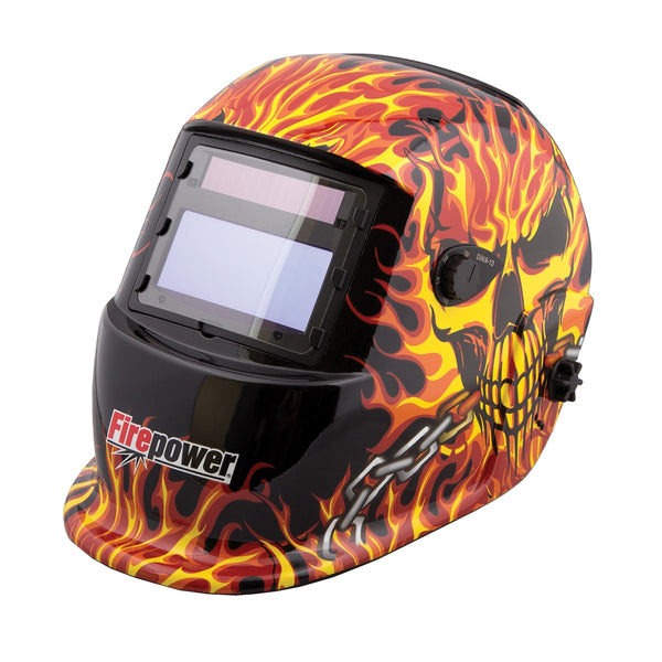 Auto-Darkening Welding Helmet - Fire and Skull FPW1441-0088