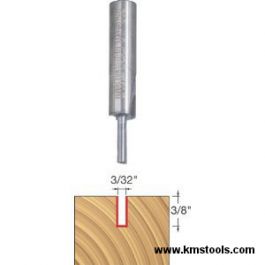 Freud 04-098 Two Flutes 1/4 in Shank 3/32" x 3/8" Straight Bit