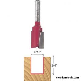 Freud 04-134 Two Flutes 1/4 in Shank 9/16" x 3/4" Straight Bit