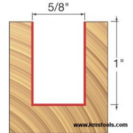 Freud 12-136 Two Flutes 1/2 in Shank 5/8" x 1" Straight Bit