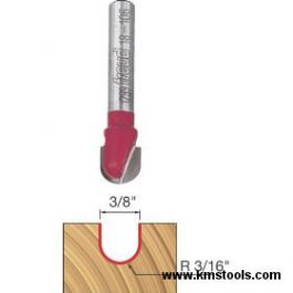 Freud 18-106 1/4 in Shank 3/8" x 3/8" Round Nose Bit