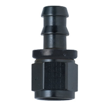 Fragola Hose Fitting #20 Str Push Lock Black 200120-BL