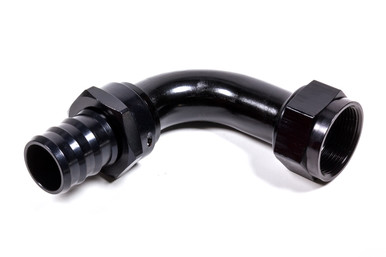 Fragola Hose Fitting #20 90 Deg Push Lock Black 209020-BL