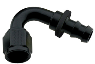 Fragola Hose Fitting #12 120 Deg Push Lock Black 212012-BL
