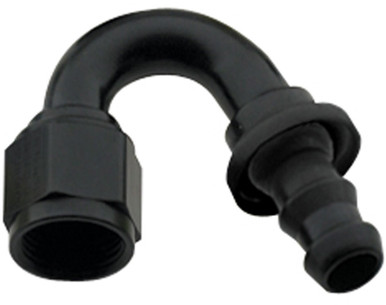 Fragola Hose Fitting #10 150 Deg Push Lock Black 215010-BL