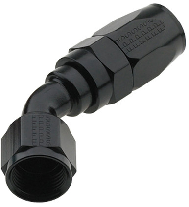 Fragola Hose Fitting #16 45 Deg Pro-Flow Black 224516-BL