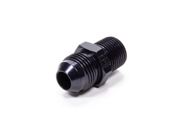 Fragola Straight Adapter Fitting #8 x 3/8 MPT Black 481608-BL
