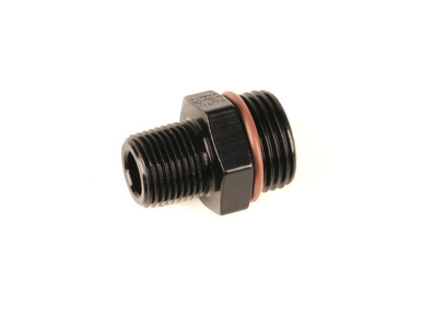 Fragola #10 ORB x 3/8 MPT Adapter Fitting Black 494001-BL